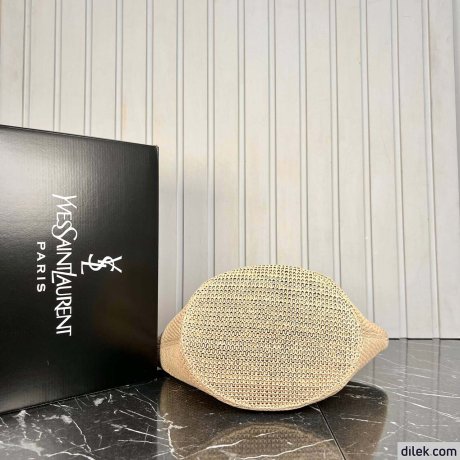 Saint Laurent Panier Medium Bag In Raffia