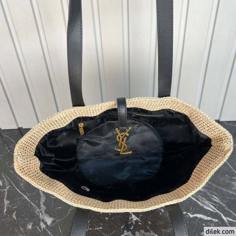 Saint Laurent Panier Medium Bag In Raffia
