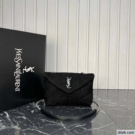 Saint Laurent Loulou Toy Puffer In Suede