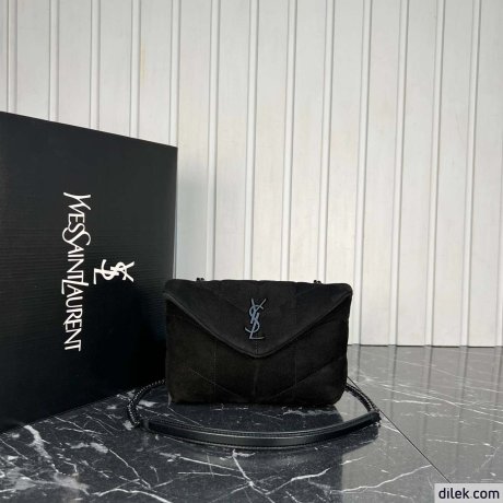 Saint Laurent Loulou Toy Puffer In Suede