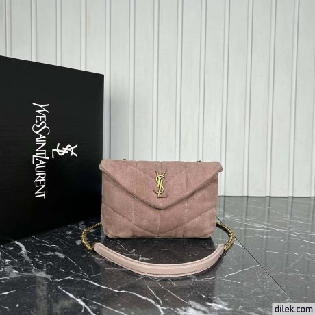 Saint Laurent Loulou Toy Puffer In Suede