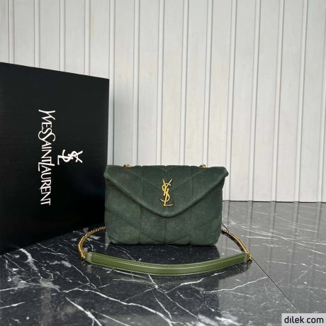 Saint Laurent Loulou Toy Puffer In Suede