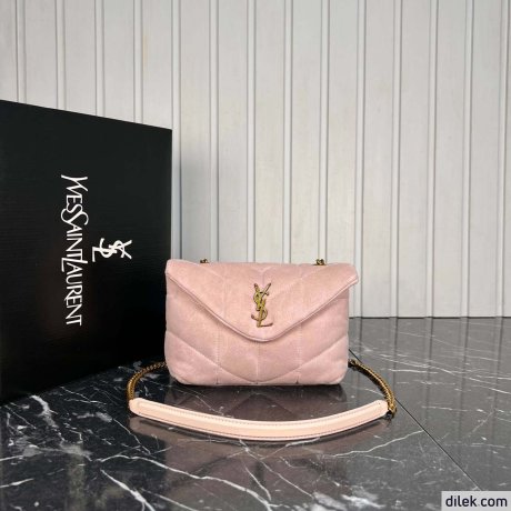 Saint Laurent Loulou Toy Puffer In Suede