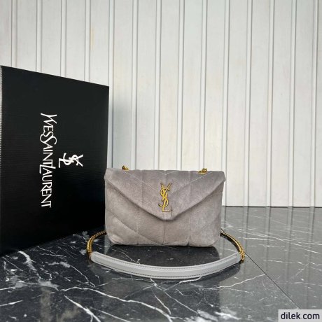 Saint Laurent Loulou Toy Puffer In Suede