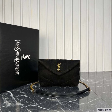 Saint Laurent Loulou Toy Puffer In Suede