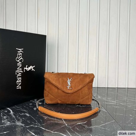 Saint Laurent Loulou Toy Puffer In Suede