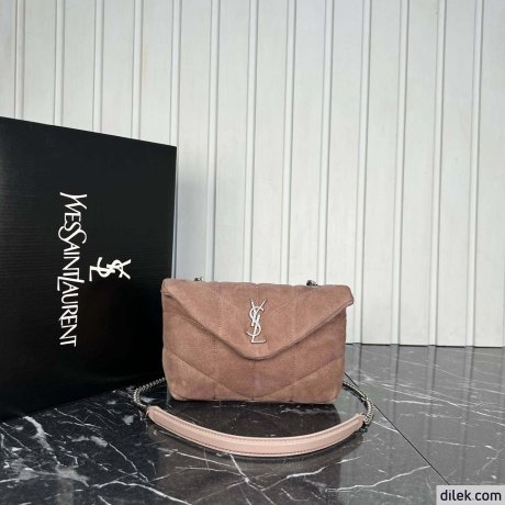 Saint Laurent Loulou Toy Puffer In Suede