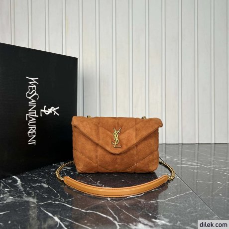 Saint Laurent Loulou Toy Puffer In Suede