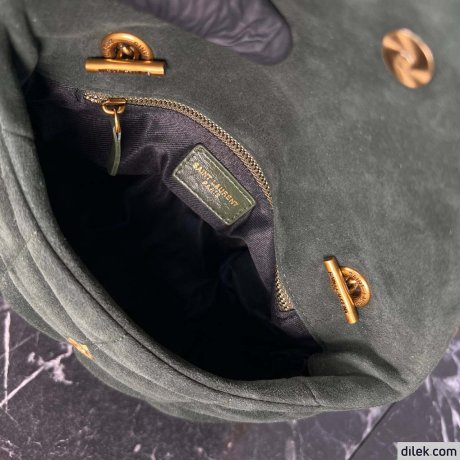 Saint Laurent Loulou Toy Puffer In Suede