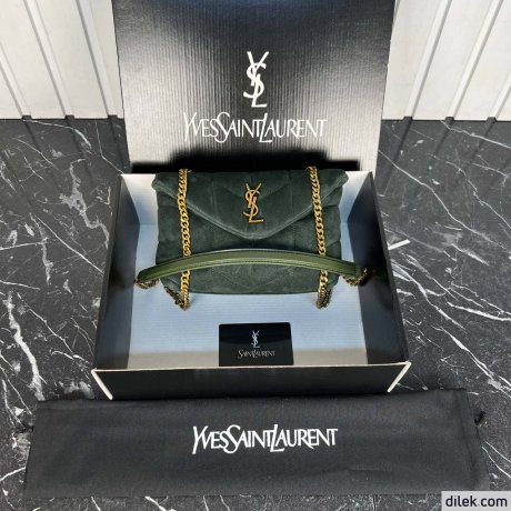 Saint Laurent Loulou Toy Puffer In Suede