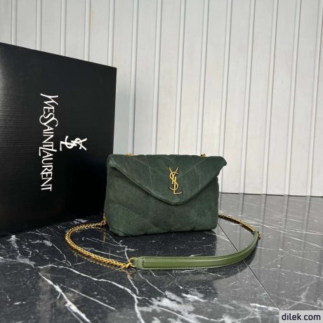 Saint Laurent Loulou Toy Puffer In Suede