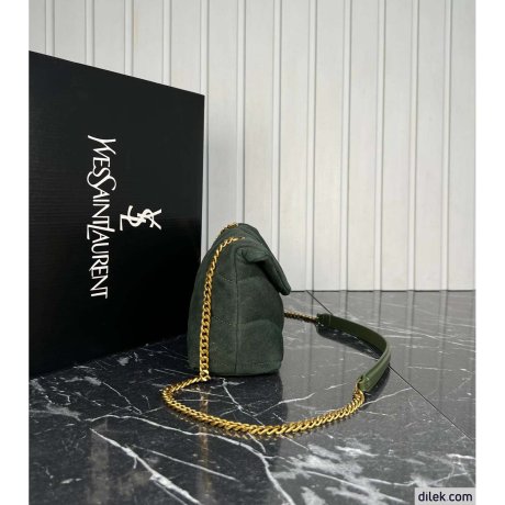 Saint Laurent Loulou Toy Puffer In Suede