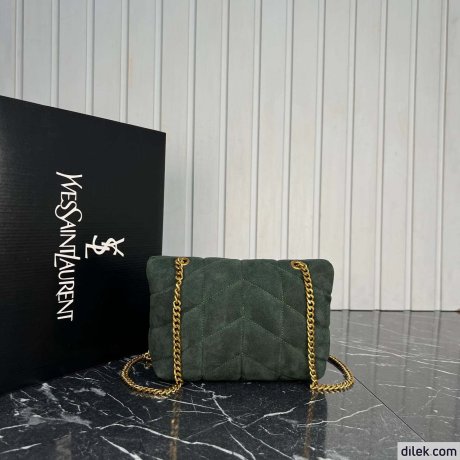 Saint Laurent Loulou Toy Puffer In Suede