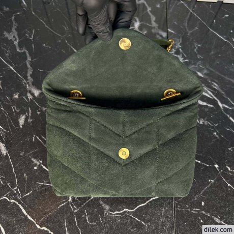 Saint Laurent Loulou Toy Puffer In Suede