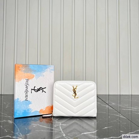 Saint Laurent Cassandre Metalasse Bi-Fold Wallet