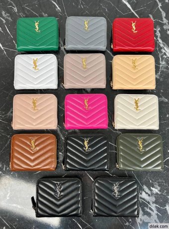 Saint Laurent Cassandre Metalasse Bi-Fold Wallet