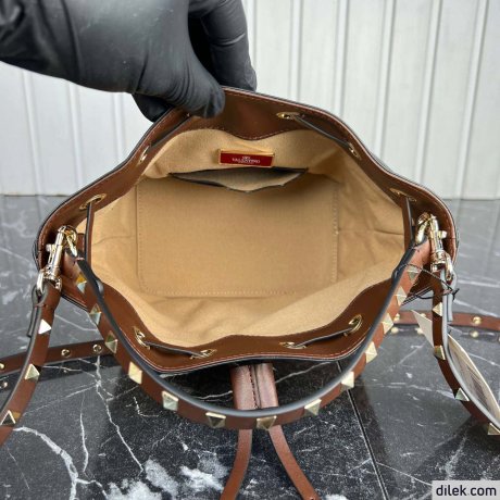 Valentino Garavani Mini Raffia Bucket Bag