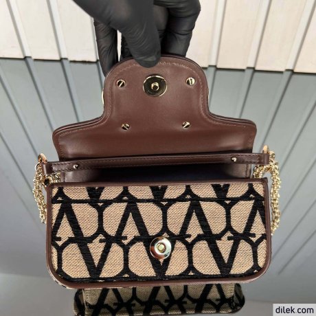 Valentino Loco Small Toile Iconographe Shoulder Bag