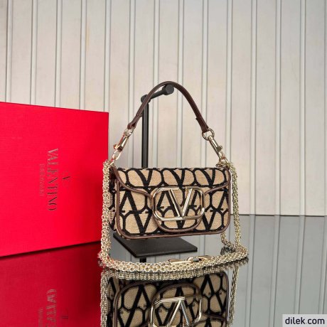 Valentino Loco Small Toile Iconographe Shoulder Bag