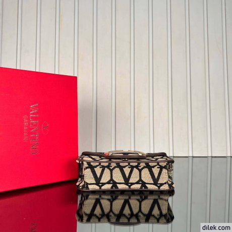 Valentino Loco Small Toile Iconographe Shoulder Bag