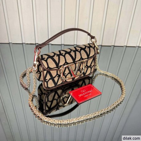 Valentino Loco Small Toile Iconographe Shoulder Bag