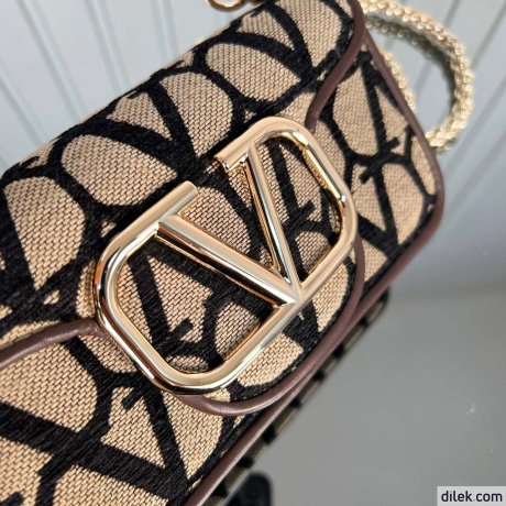 Valentino Loco Small Toile Iconographe Shoulder Bag