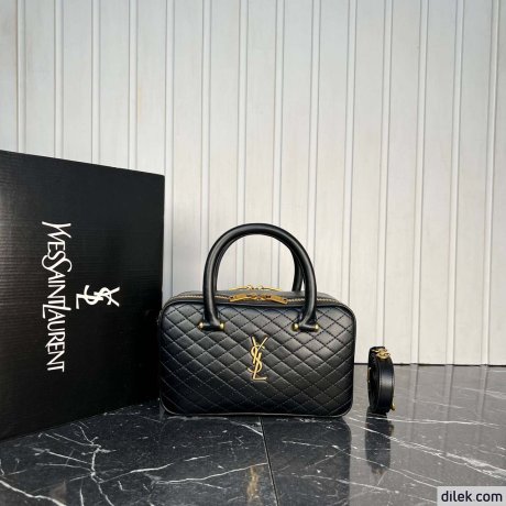 Saint Laurent Lyia Duffle In Quilted Lambskin