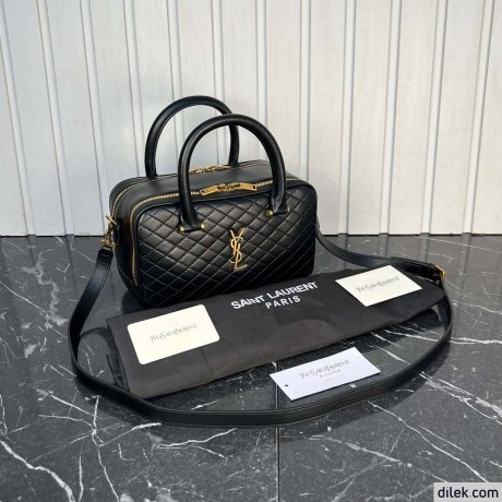 Saint Laurent Lyia Duffle In Quilted Lambskin