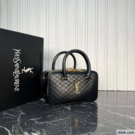 Saint Laurent Lyia Duffle In Quilted Lambskin