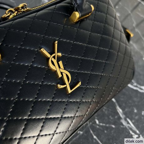 Saint Laurent Lyia Duffle In Quilted Lambskin