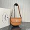 Prada Arque Leather Shoulder Bag With Flap