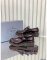 Prada Chocolate Brushed Leather Loafers