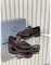 Prada Chocolate Brushed Leather Loafers
