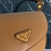 Prada Arque Leather Shoulder Bag With Flap