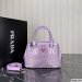 Prada Galleria Satin Small Bag With Crystals