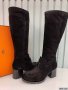 Hermes Women Long Suede Boot