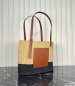 Loewe Small Square Basket Bag In Raffia and Calfskin