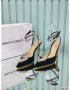 Mach & Mach Triple Heart Satin Ankle-Strap Pumps