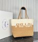 Prada Crochet And Leather Tote Bag