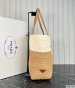 Prada Crochet And Leather Tote Bag