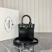 Prada Small Brushed Leather Tote