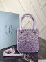 Prada Small Satin Tote Bag With Crystals