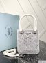 Prada Small Satin Tote Bag With Crystals