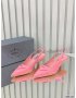 Prada Triangle Patch Slingback Pumps