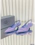 Prada Triangle Patch Slingback Pumps