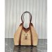 Tod's Timeless Shopping Bag in Raffia and Leather Medium